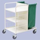 Тележка для белья МТ9 ОЛДАК медицинская, 3 полки с ограничителями, мешок Тележка для белья МТ9 ОЛДАК медицинская, 3 полки с ограничителями, мешок