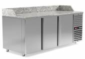 Стол холодильный Polair Pizza 800 TM3ENpizza-G 3 двери столешница гранит Стол холодильный Polair Pizza 800 TM3ENpizza-G 3 двери столешница гранит