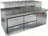Стол холодильный HICOLD SN 22/TN LT SH   4 ящика  Стол холодильный HICOLD SN 22/TN LT SH   4 ящика