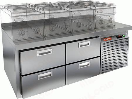Стол холодильный HICOLD SN 22/TN LT SH   4 ящика 
