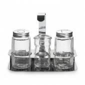 Набор для специй 3 предмета (соль, перец, зубоч) нержавеющая сталь, крюк Luxstahl [KH-323]