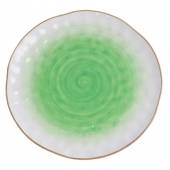 Тарелка круглая d=27 см, фарфор,зеленый цвет "The Sun" P.L. 170625 /4/
