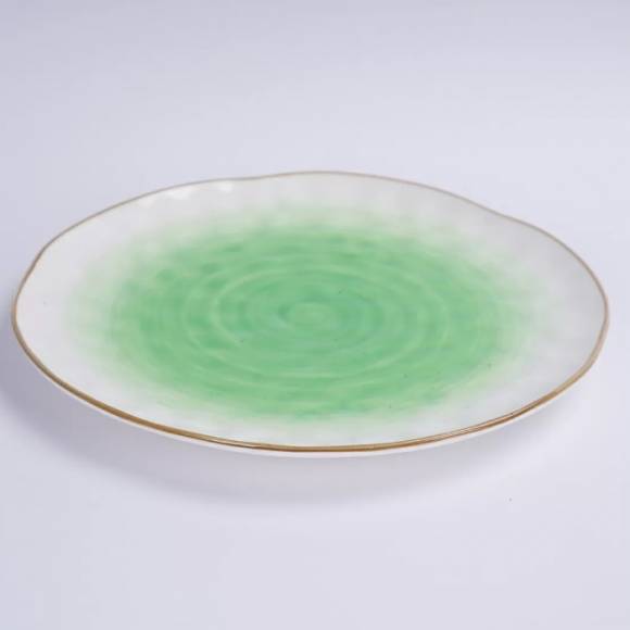Тарелка круглая d=27 см, фарфор,зеленый цвет "The Sun" P.L. 170625 /4/ Тарелка круглая d=27 см, фарфор,зеленый цвет "The Sun" P.L. 170625 /4/