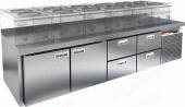 Стол холодильный HICOLD SN 1122/TN LT SH   2 двери 4 ящика Стол холодильный HICOLD SN 1122/TN LT SH   2 двери 4 ящика