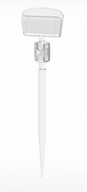 Держатель для ценников и табличек 5*2 см. h=11 см. прозр. пластик. на иголке