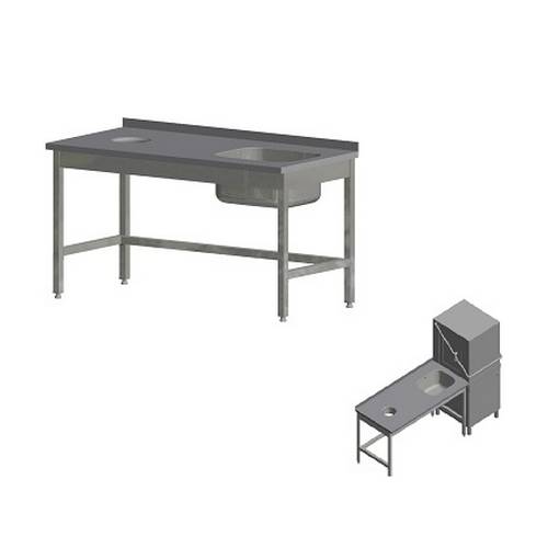 Стол для грязной посуды Kayman для п/м Tatra СПМ-123/1507 левый