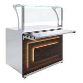 Прилавок нейтральный с верхней полкой Pafos Luxstahl ПНП (С) -1200 Premium