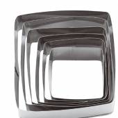 Набор кондитерских форм «Квадрат»[6шт]; сталь нерж.; H=45, L=80, B=80мм; металлич.