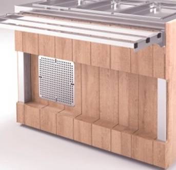 Комплект фасадов лицевой Refettorio (шведский стол островной) 1100-А нерж. столешница Комплект фасадов лицевой Refettorio (шведский стол островной) 1100-А нерж. столешница