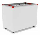 Ларь морозильный Frostor Gellar FG 350 C v25 красный с прямым стеклом