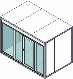 Камера холодильная со стеклопакетом Polair КХН- 8,81 2560х1960х2200 (стекл. дверь по стороне 2560)