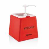 Диспенсер для соуса 225*210 мм. h=225 мм. 2,5 л. с дозатором (25 мл), п/п, красный GP 77195