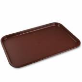 Поднос прямоугольный 410х300мм прорезиненный коричневый 1216CT Brown/1216CTBr  кт05 45822 /12/