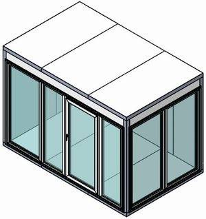 Камера холодильная со стеклопакетами Polair КХН- 8,81 2560х1960х2200 (стекл. дверь по стороне 2560)