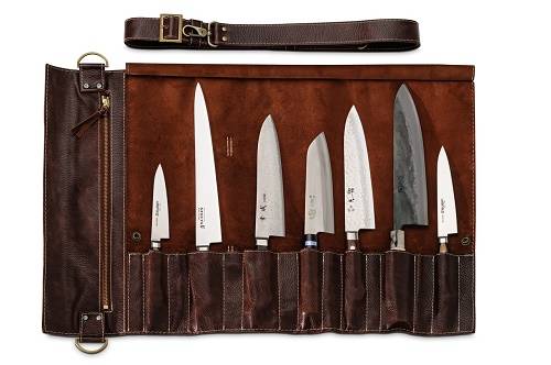 Скрутка для 7 ножей цвет кофе