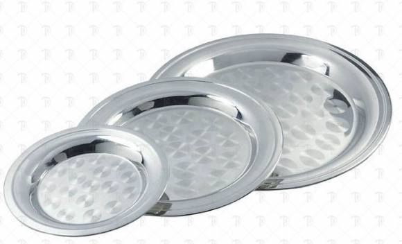 Поднос сервировочный круглый 350мм RCT14 Eksi нерж. с узором