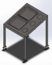 Диспенсер для столовых приборов (стаканы+GN) встраиваемый RD10МD Drop In 555х615х680мм