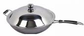 Сковорода WOK 360мм нерж с крышкой HURAKAN HKN-WP1 158860