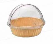 Корзина для хлеба круглая 48х38,5см полиротанг Pintinox крышка Roll-Top поликарбонат 97150762 38352