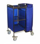 Тележка для горничных ТГ8 ОЛДАК 3 сетчатые полки со шторками, мешок 110л Тележка для горничных ТГ8 ОЛДАК 3 сетчатые полки со шторками, мешок 110л