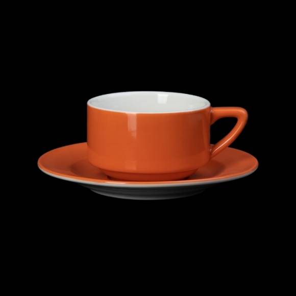 Кофейная пара 190мл Corone Gusto оранжевая фк1739