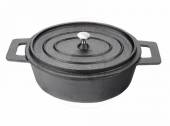 Кастрюля порционная овальная чугун P.L. с крышкой   81200027 Кастрюля порционная овальная чугун P.L. с крышкой   81200027