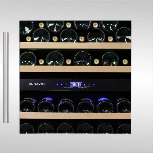 Винный шкаф компрессорный встраиваемый DUNAVOX DAB-36.80DW 2 температурные зоны