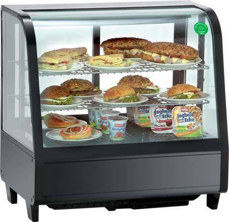 Витрина холодильная настольная  3-ярусная 100л Koreco RTW100Lblack 9036