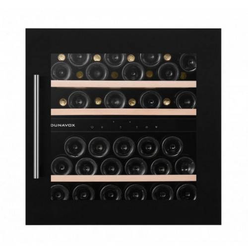 Винный шкаф компрессорный встраиваемый DUNAVOX DAB-41.83DB 2 температурные зоны