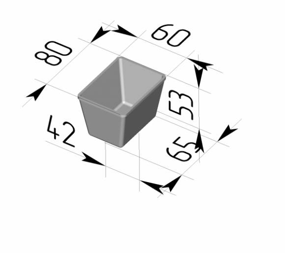 Форма для хлеба Спика 12-1 (80 х 60 х 53 мм) Форма для хлеба Спика 12-1 (80 х 60 х 53 мм)