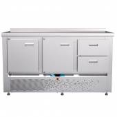 Стол холодильный среднетемпературный Абат СХС-70Н-02 (2 двери, 2 ящика) с бортом Стол холодильный среднетемпературный Абат СХС-70Н-02 (2 двери, 2 ящика) с бортом