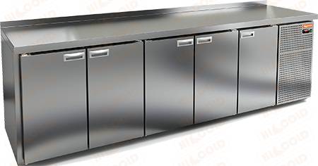 Стол холодильный Hicold GN 11111 BR2 TN 5 дверей, увеличенный