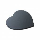 Блюдо для подачи сердце 25*25 см. черное, сланец MGprof