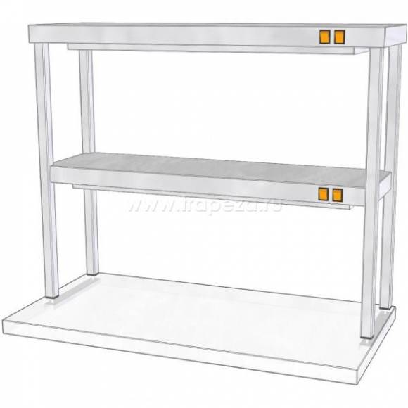 Полка настольная двухъярусная с подогревом ТТМ ПНПК2-130/3 97335 Полка настольная двухъярусная с подогревом ТТМ ПНПК2-130/3 97335