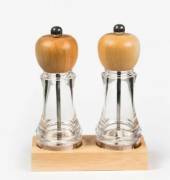 Набор для специй на подставке (2 предмета),акрил+дерево,7*7*18 Proff Cuisine JD-8311 Набор для специй на подставке (2 предмета),акрил+дерево,7*7*18 Proff Cuisine JD-8311