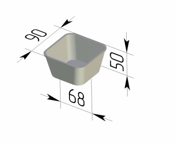 Форма для хлеба Спика 12-3 (90 х 90 х 50 мм) Форма для хлеба Спика 12-3 (90 х 90 х 50 мм)