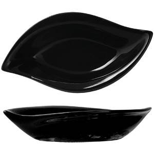 Салатник-лист черный 58мл H=20 L=135 B=75мм «Кунстверк» A4023BL /1/144/