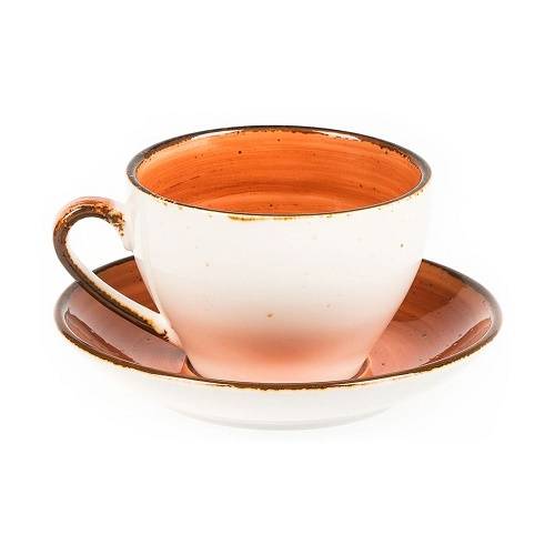 Чайная пара 200мл фарфор Fusion Brown Shore P.L.  81223202 /4/