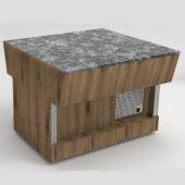 Прилавок холодильный Refettorio (шведский стол островной) RС52BS без полки с охлажд. кварц.поверх.