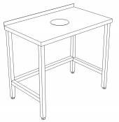 СПО стол производственный для сбора отходов с бортом 800*700*850