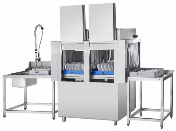 Посудомоечная машина туннельного типа Абат МПТ-1700 слева-направо Посудомоечная машина туннельного типа Абат МПТ-1700 слева-направо