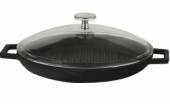 Сковорода-гриль 300мм чугун "ECO" LAVA две ручки, крышка LV ECO GT 30 T5 K3 49587