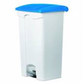 Бак для мусора 90л Still Casa белый с синей крышкой, педалью, на колесах DIFP90 BL + DIFPRU/A  53300
