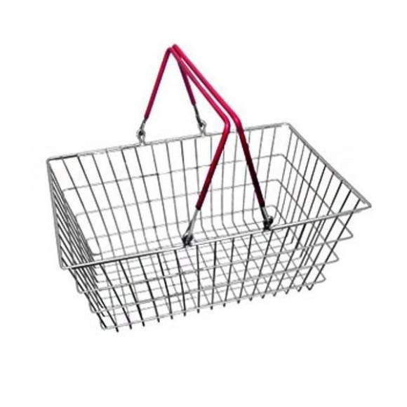 Корзина покупательская 20л с двумя красными ручками кп_2р кр Корзина покупательская 20л с двумя красными ручками кп_2р кр