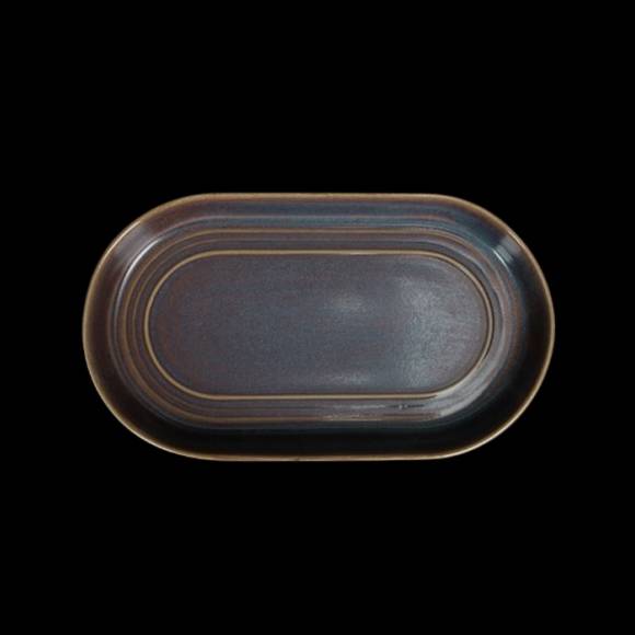 Блюдо овальное 240х140 мм Corone Terra сине-коричневый 11011 Блюдо овальное 240х140 мм Corone Terra сине-коричневый 11011