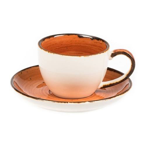 Кофейная пара 100мл фарфор Fusion Brown Shore P.L.  81223214 /6/