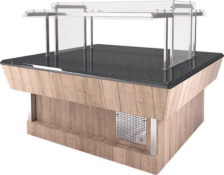 Прилавок нейтральный Refettorio (шведский стол сдвоенный) RN41S2 каменная столешница Прилавок нейтральный Refettorio (шведский стол сдвоенный) RN41S2 каменная столешница