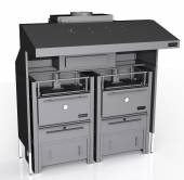 Комплекс Vesta 7. K3-М45-М45 (K3, две печи-мангала М45) Комплекс Vesta 7. K3-М45-М45 (K3, две печи-мангала М45)