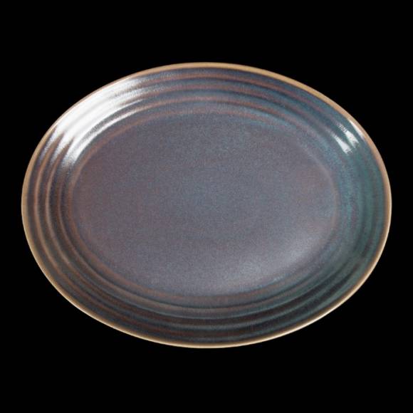 Блюдо овальное 330х255 мм Corone Terra сине-коричневый 11040 Блюдо овальное 330х255 мм Corone Terra сине-коричневый 11040