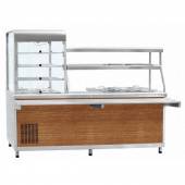 Прилавок-витрина холодильный мармитный универсальный Абат ПВХМ-70КМУ кашир. витрина слева, 2275 мм Прилавок-витрина холодильный мармитный универсальный Абат ПВХМ-70КМУ кашир. витрина слева, 2275 мм